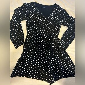 Abercrombie & Fitch Polka Dot Wrap-Front Romper